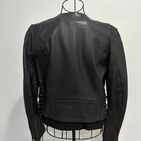Maje leather & Wool biker jacket - Picture 3 of 7